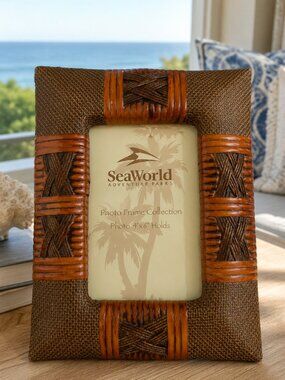 Sea World Brown Beach Shack‎ Boho 4x6 Photo Frame New Island Style Cottage
